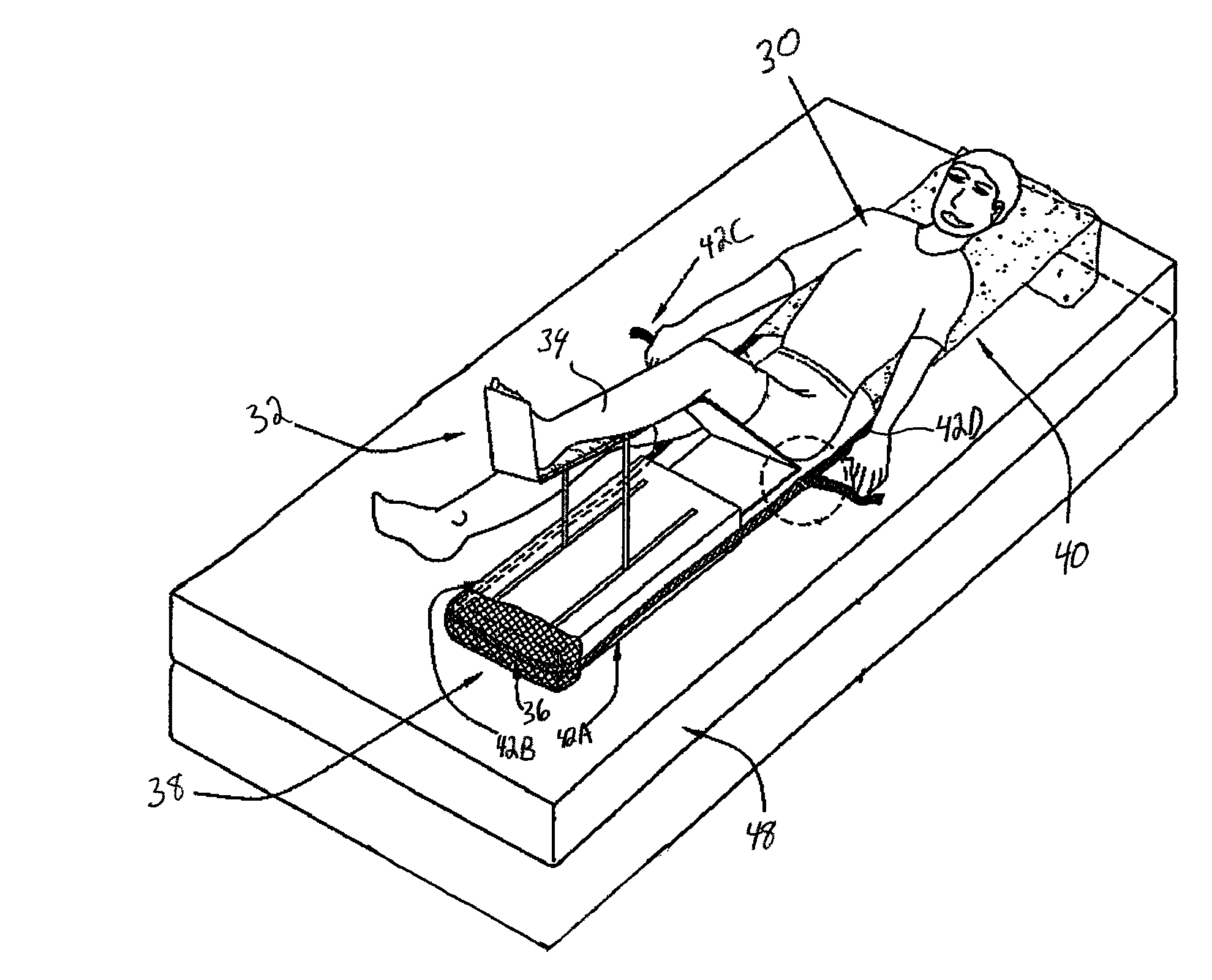 Slip-stop device for continuous passive motion machines