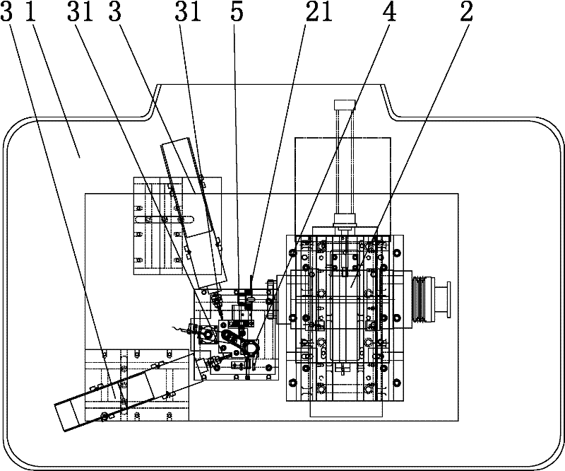 Combined machine tool for drilling oil hole of connecting rod and cutting big-head hole of connecting rod