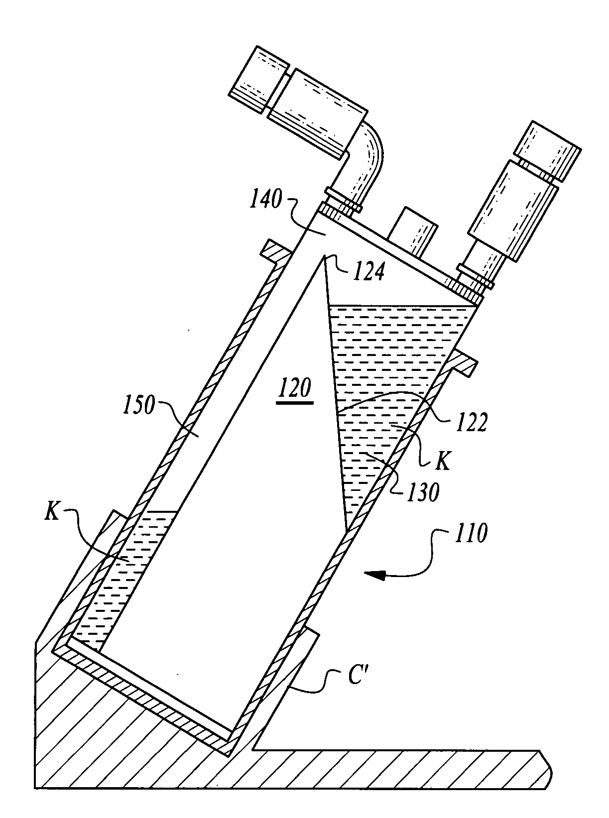 Centrifuge and separation vessel therefore