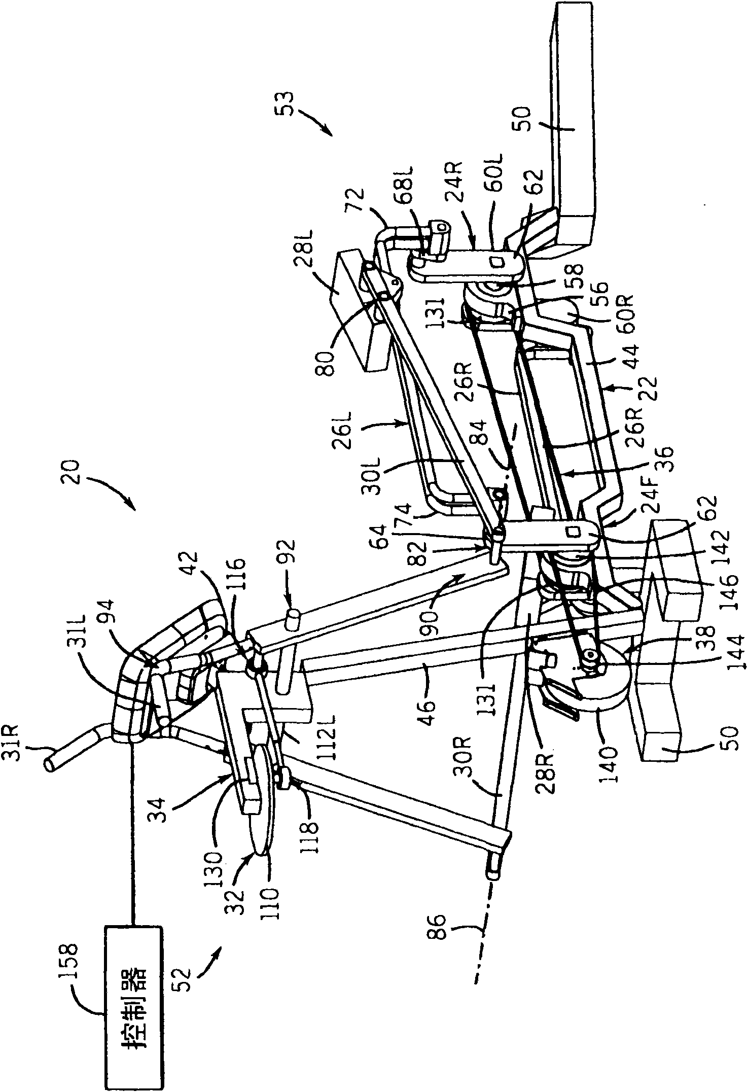 Adaptive motion exercise device with plural crank assemblies