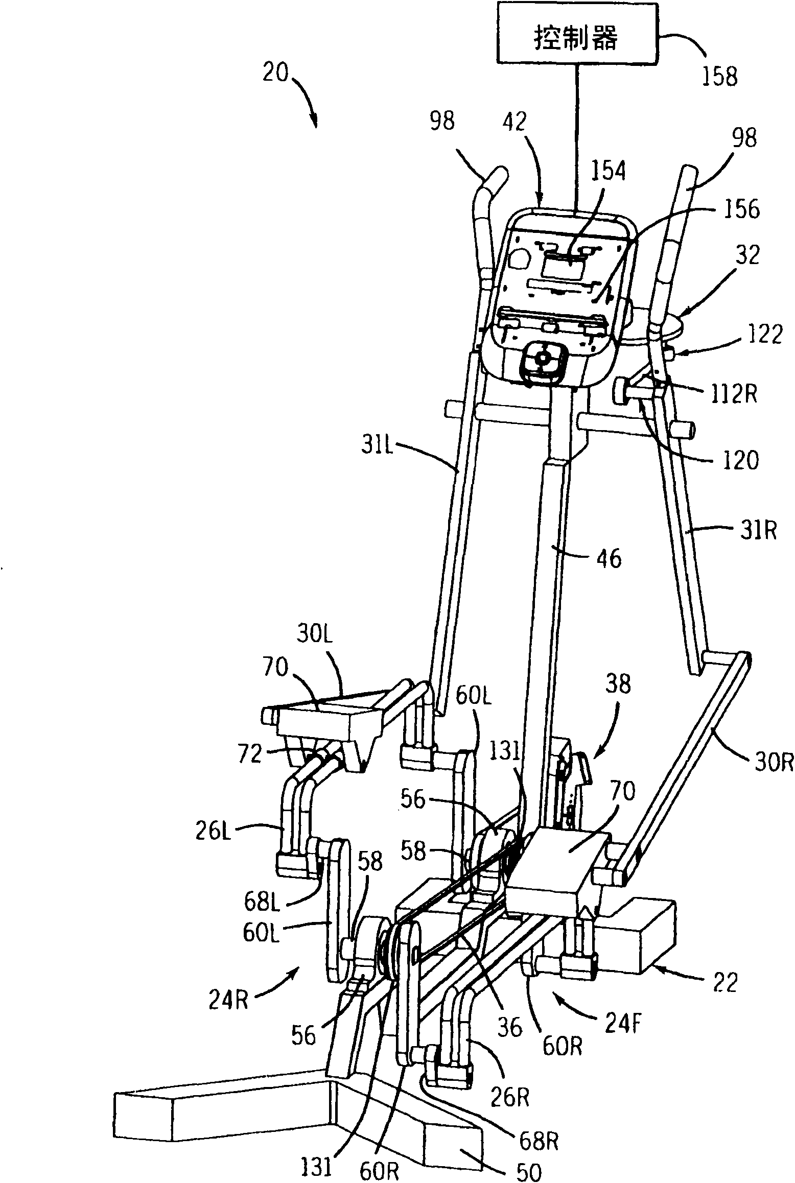 Adaptive motion exercise device with plural crank assemblies