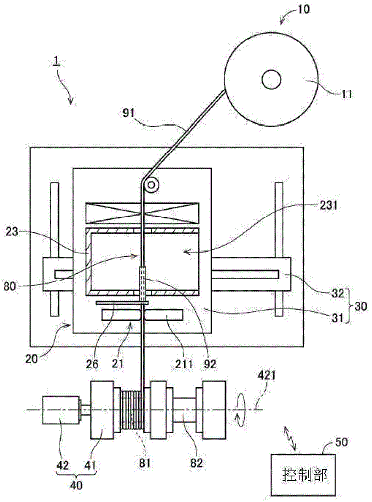 Winding device and winding method