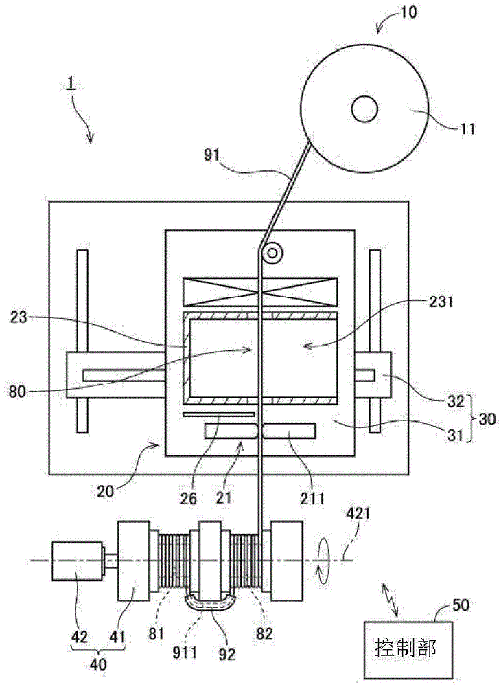 Winding device and winding method