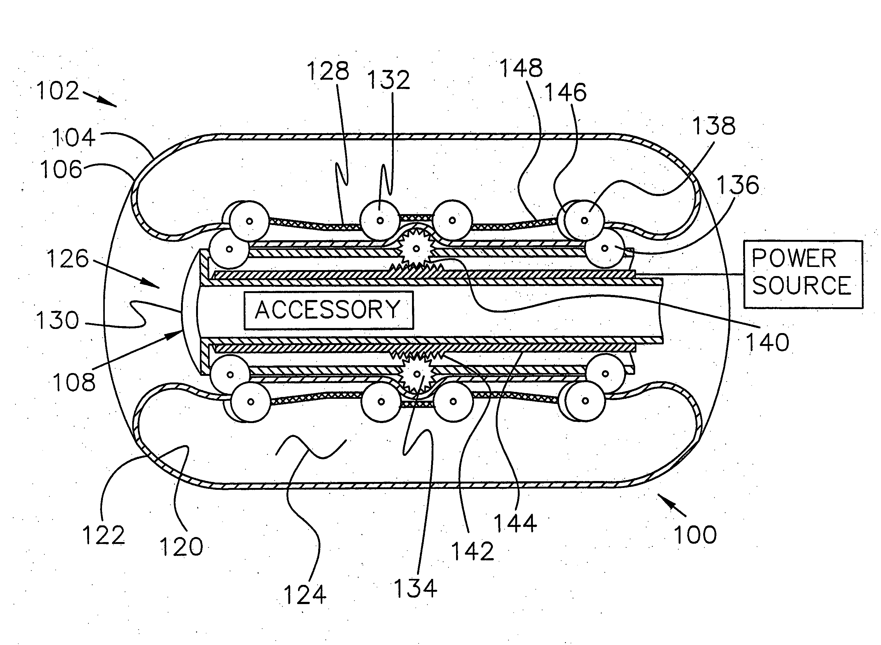Self-propellable endoscopic apparatus and method