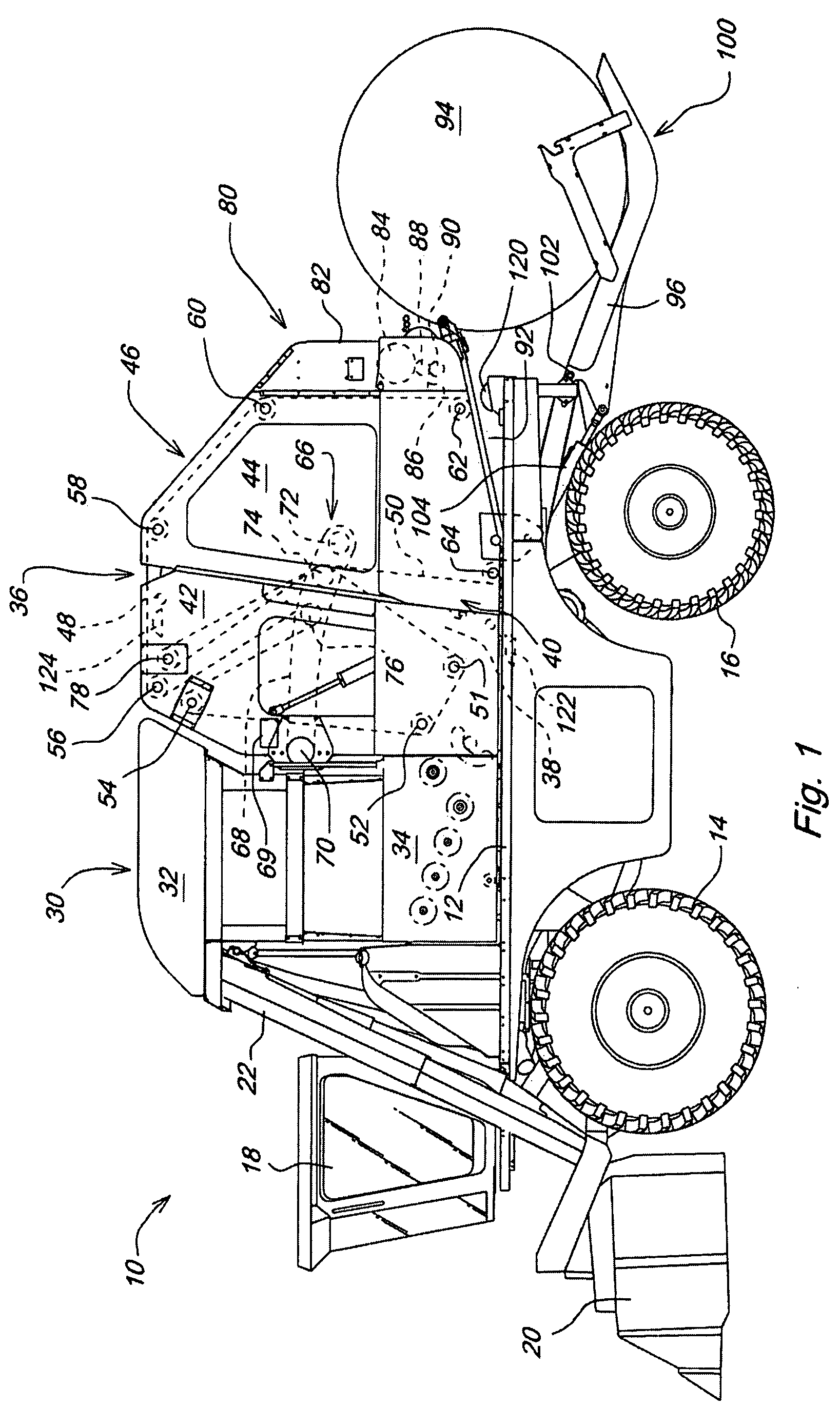 Cotton harvester for producing modules which can be automatically identified and oriented