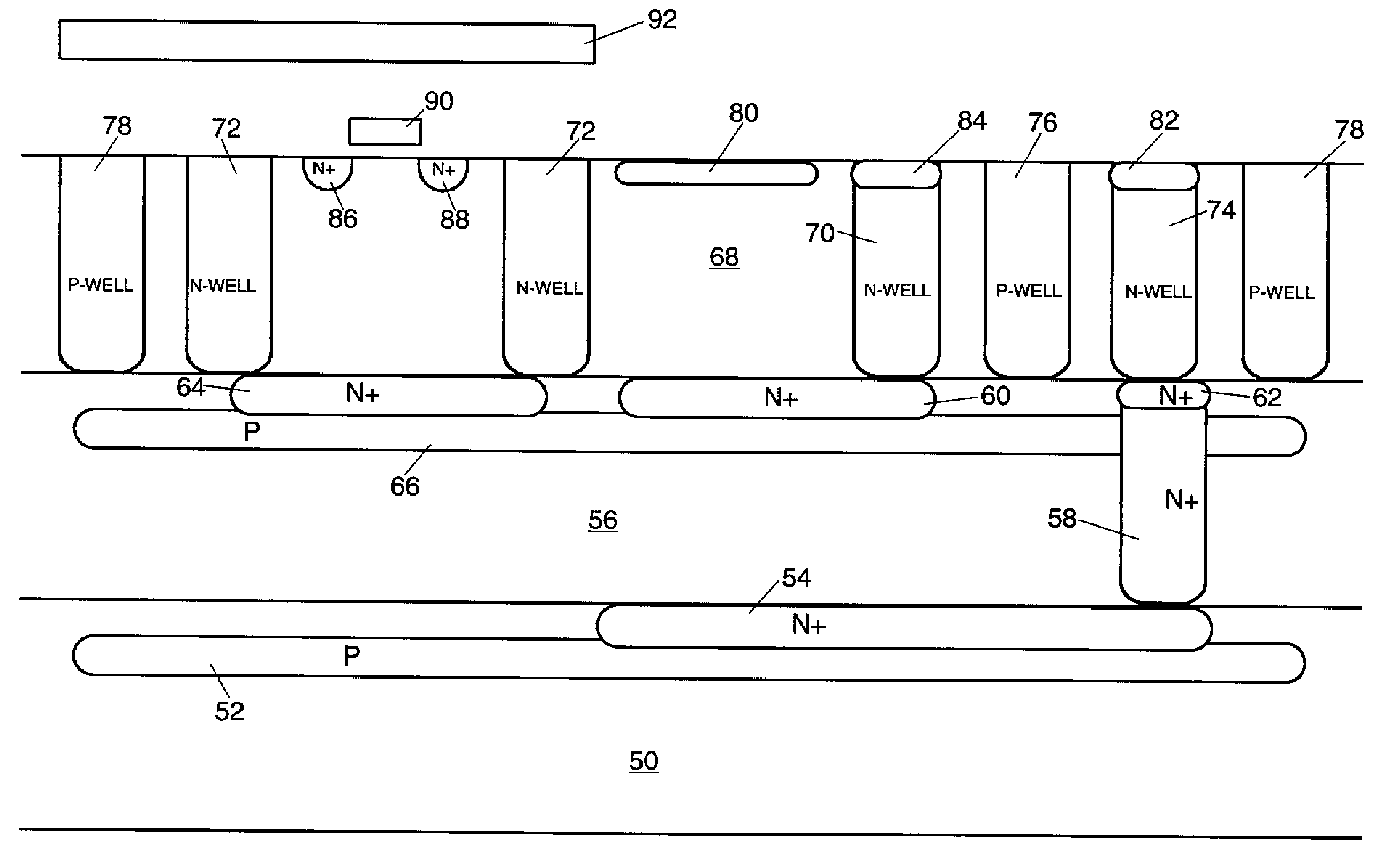 Electronic shutter using buried layers and active pixel sensor and array employing same