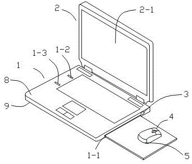 Notebook computer with radiation prevention film