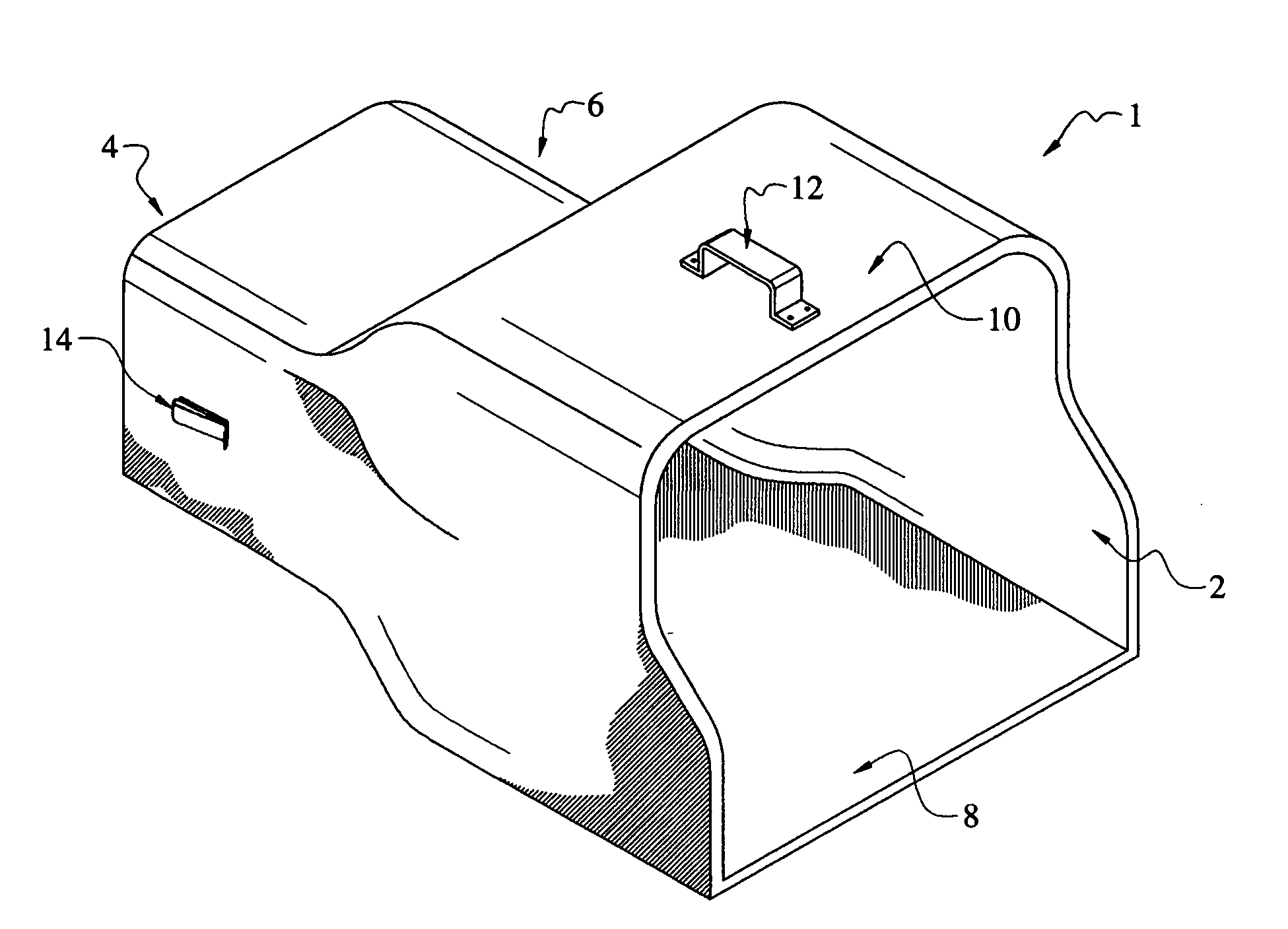 Apparatus and a method for bagging debris in a commercially available trash bag which has closure straps