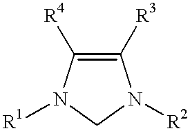 Use of a catalyst system comprising nickel palladium or platinum and imidazoline-2-ylidene or imidazolidine-2-ylidene in stille coupling reactions