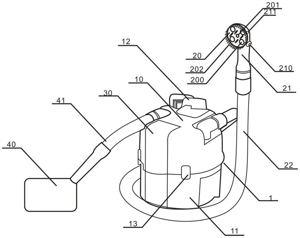 Handle integrated with image analysis system and hair washing machine