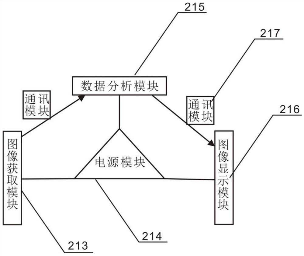 Handle integrated with image analysis system and hair washing machine