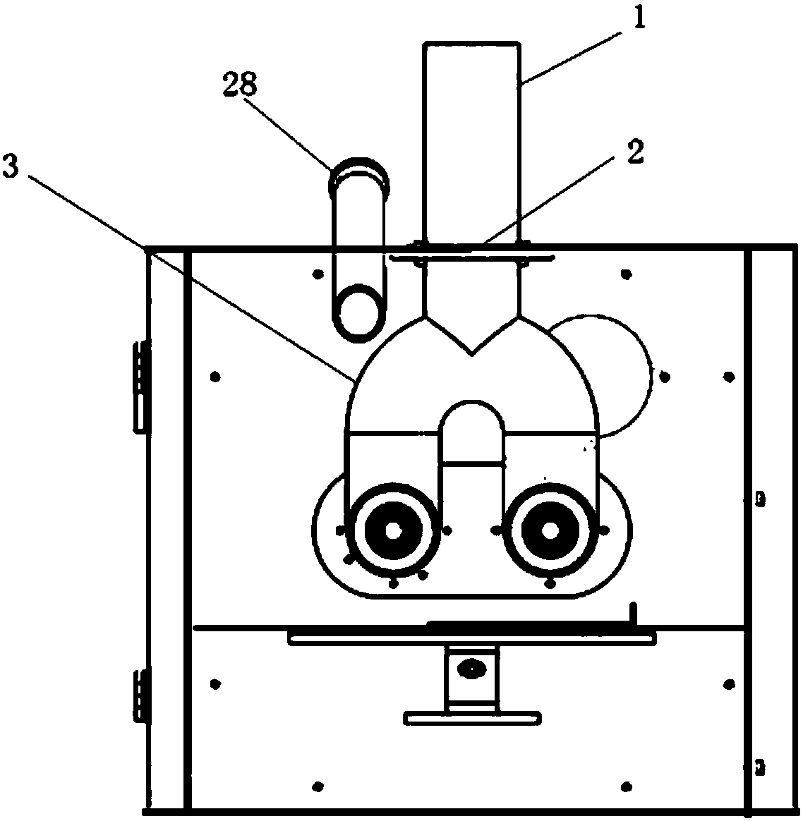 Multi-air-chamber stratified biomass particle burner and burning method