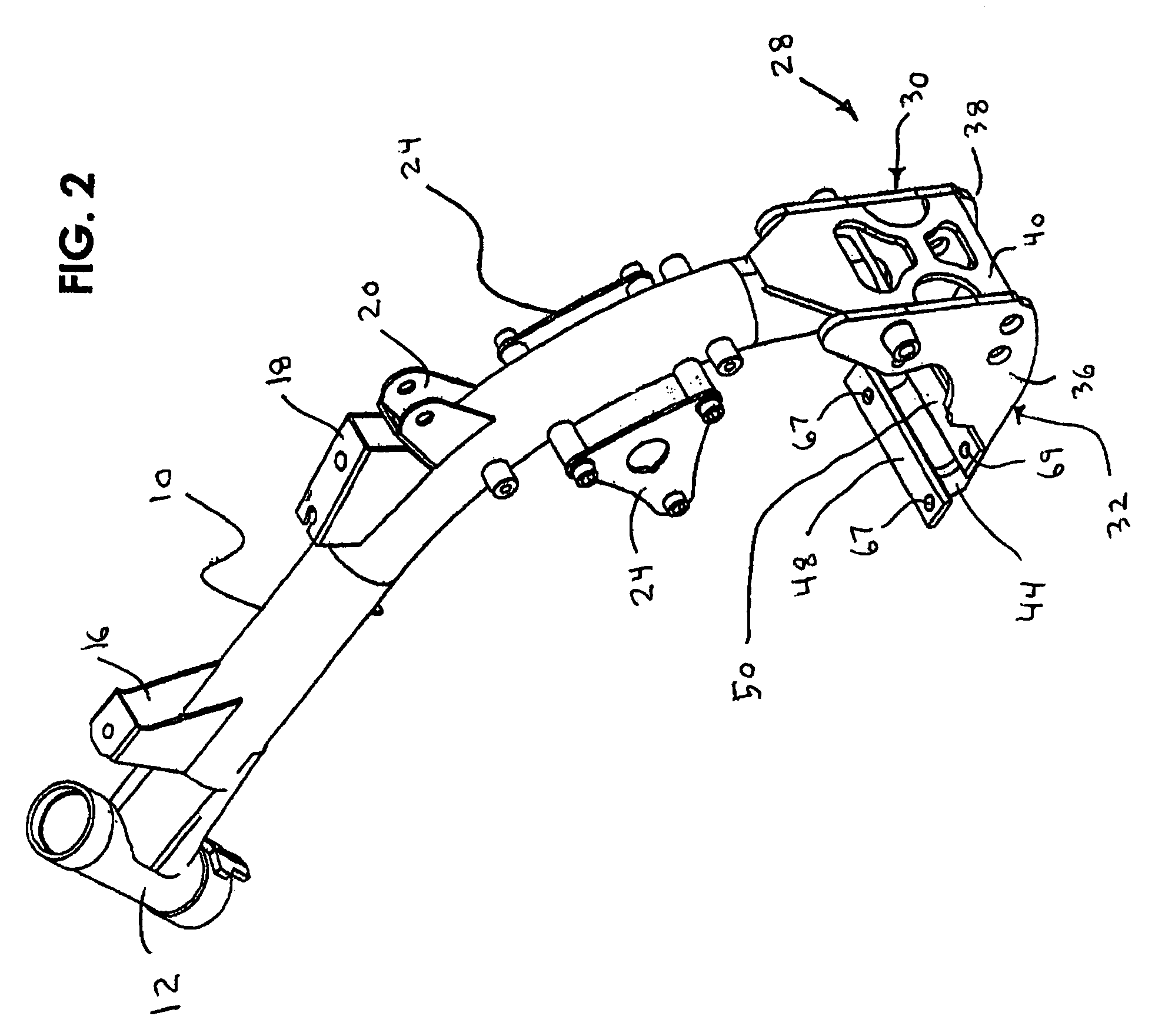 Motorcycle foot peg "cradle mount bracket"