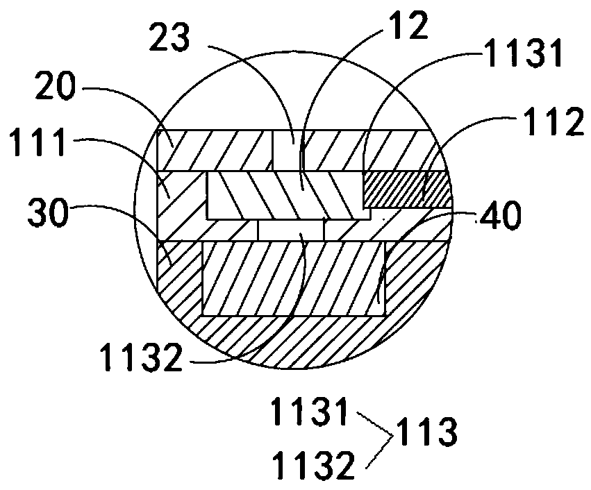 Middle frame components and electronic equipment