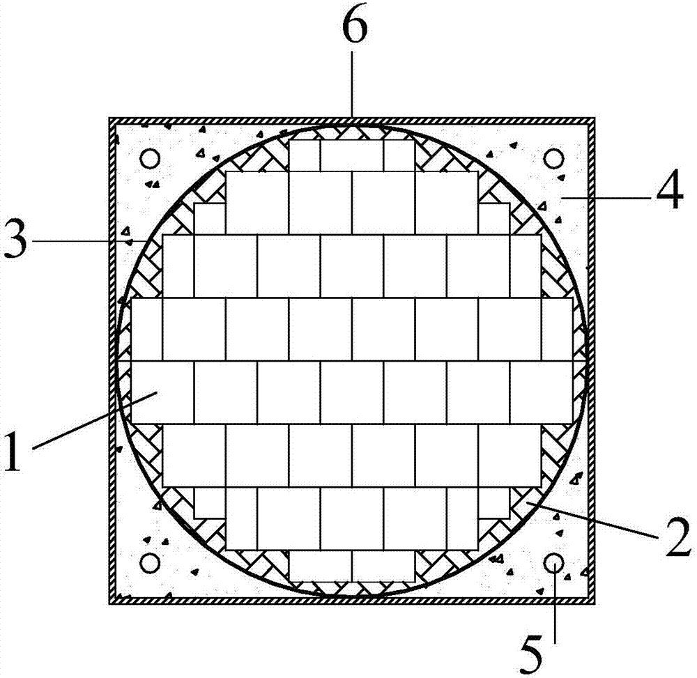 Assembling light steel pipe-constraint small-diameter wood combined bearing column and manufacturing method