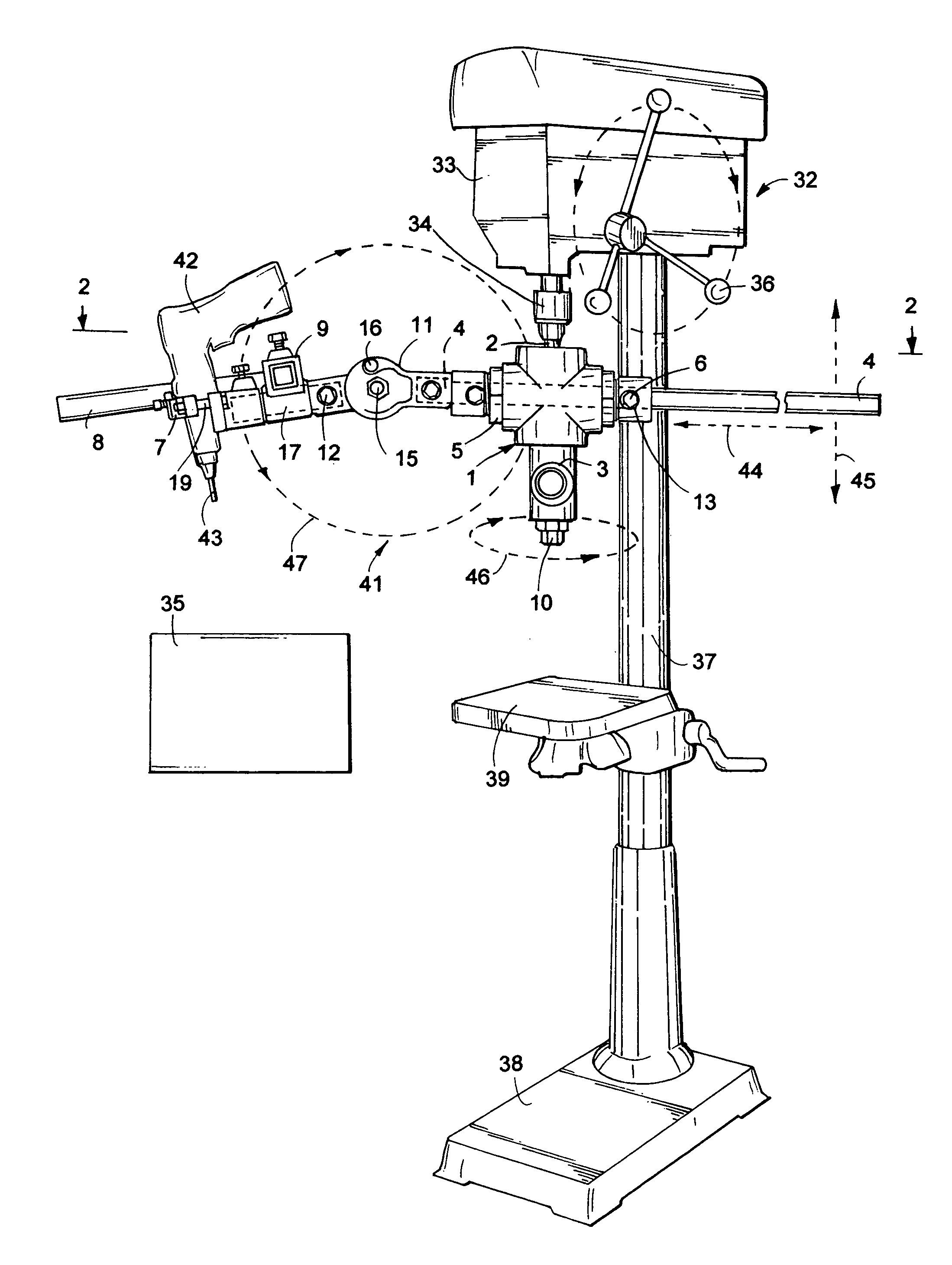 Off-set drill guide assembly and method of drilling holes in a workpiece