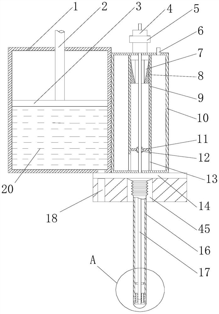 A grouting device for ecological restoration of concrete cracks