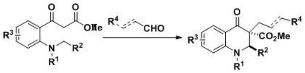 2, 3-dihydroquinoline-4-ketone bioactive skeleton as well as synthesis method and application thereof