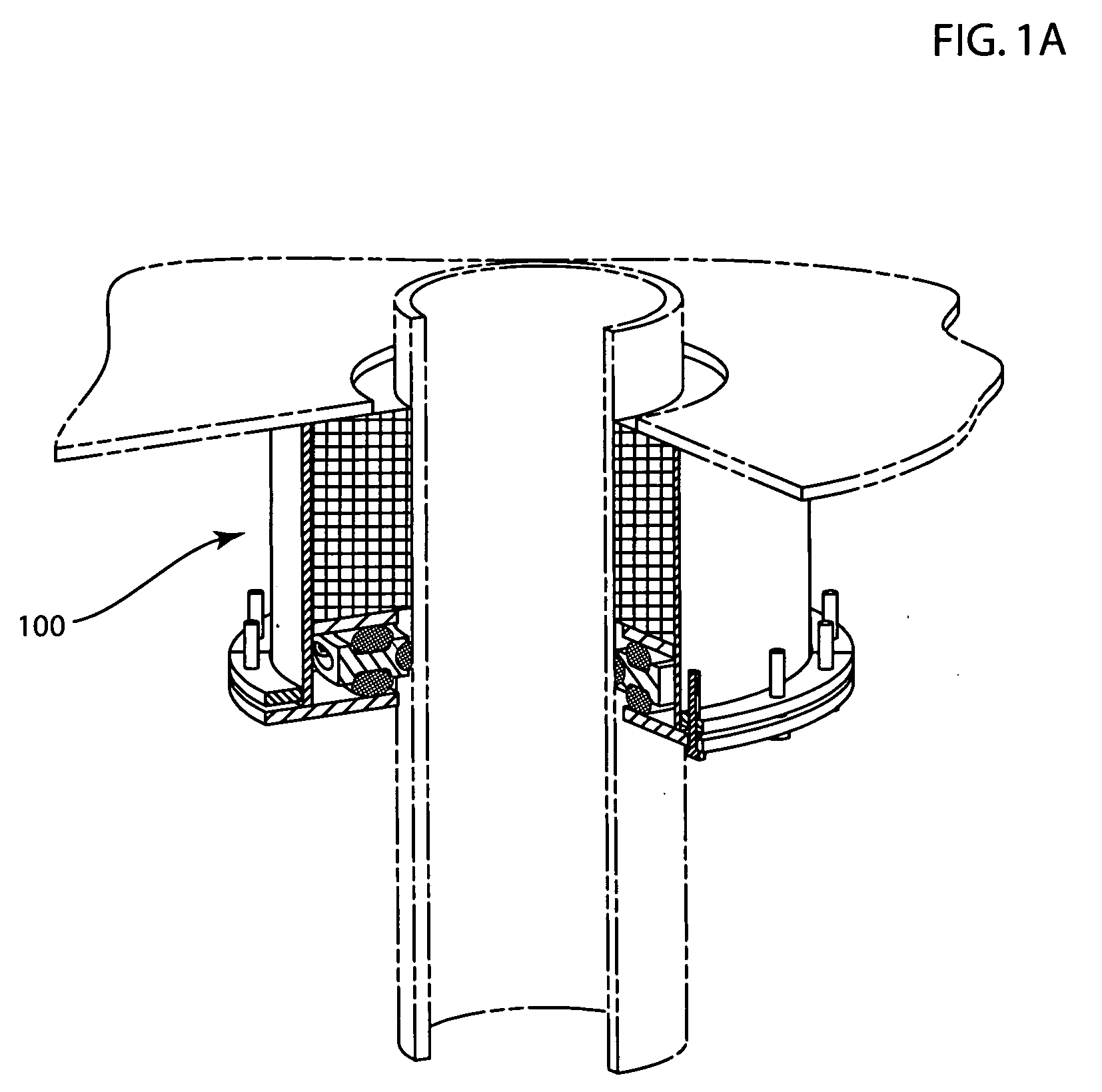 Penetration slider seal expansion joint apparatus and method