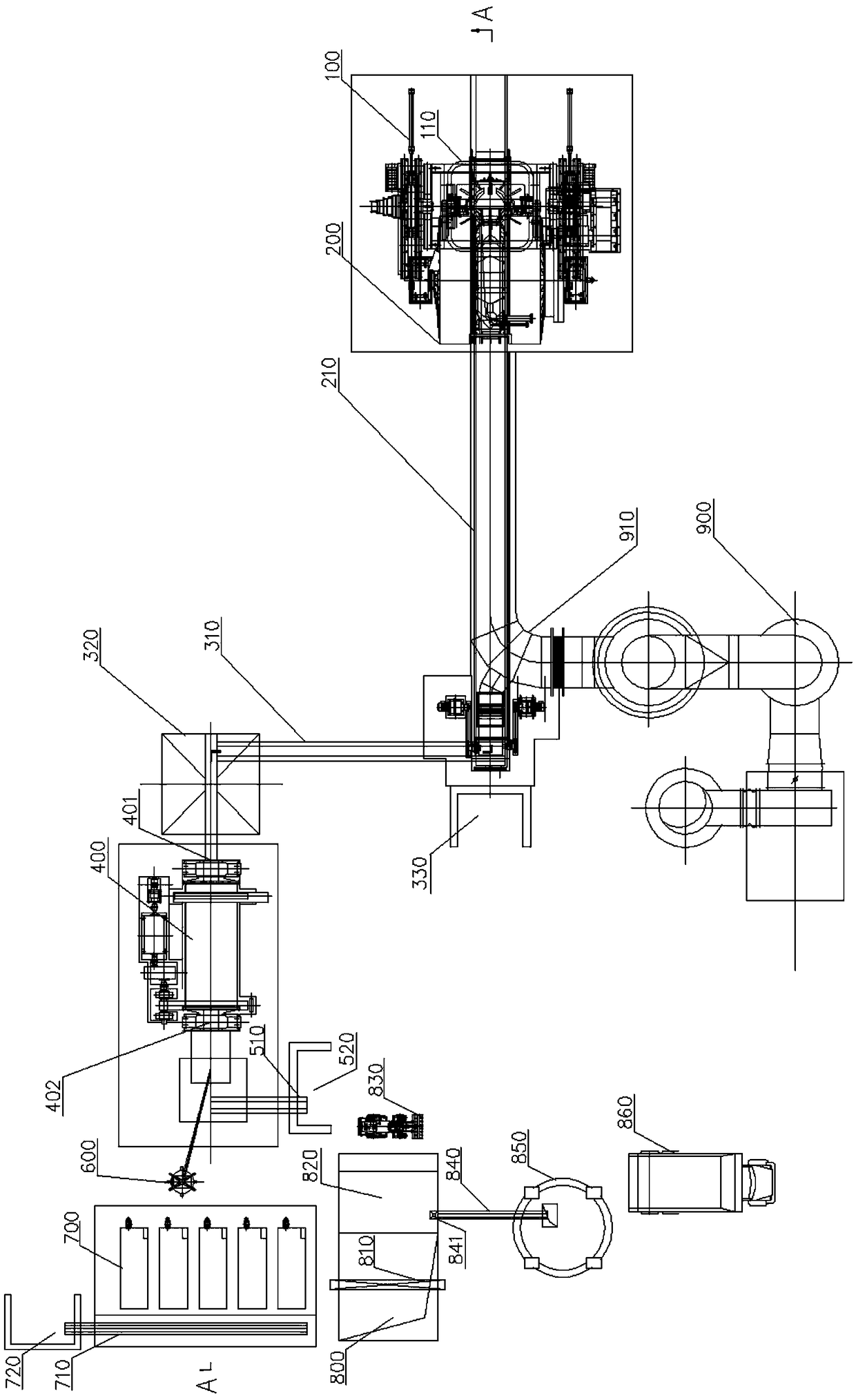 A stainless steel slag wet treatment process method and device