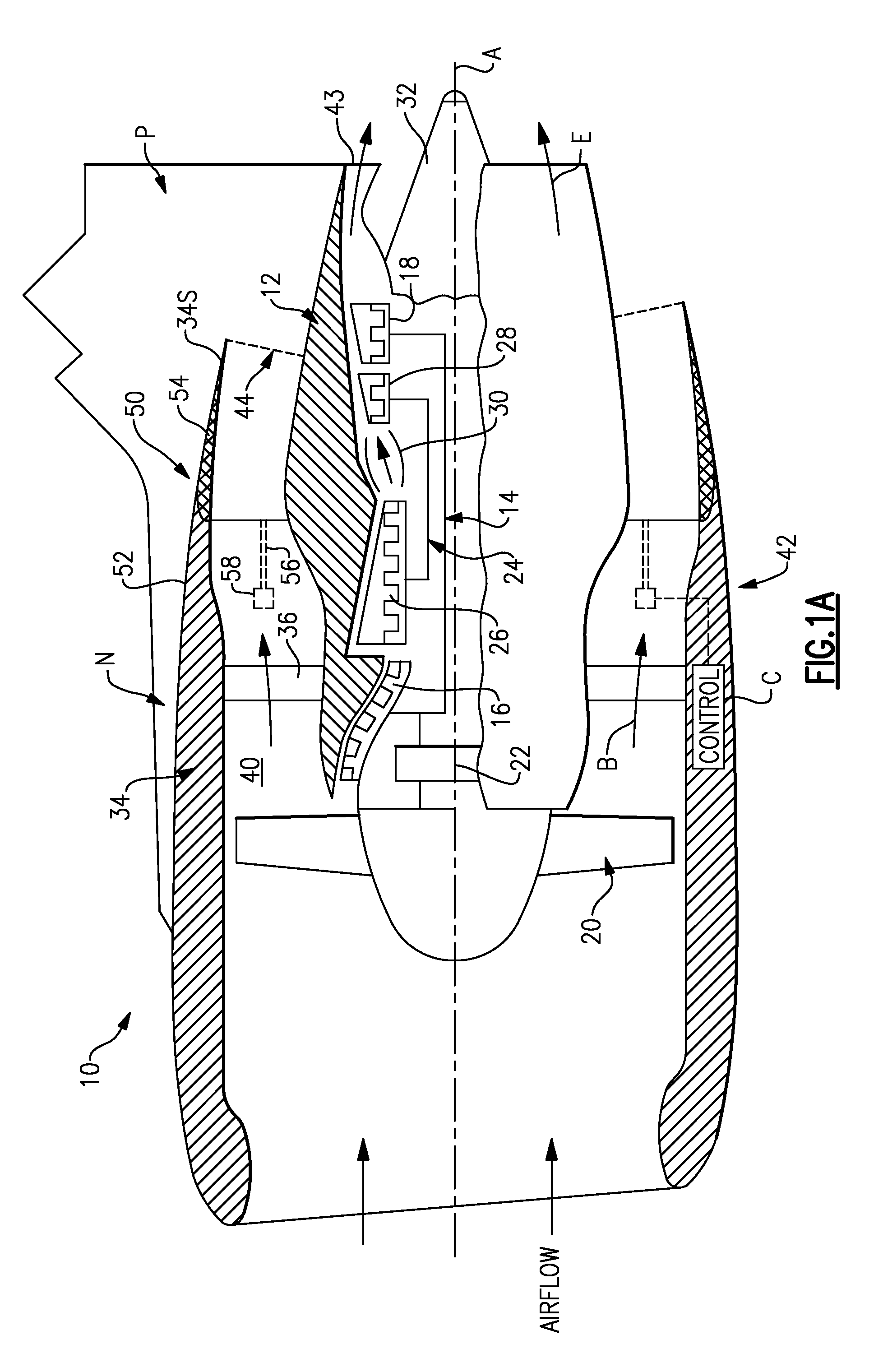 Gas turbine engine with noise attenuating variable area fan nozzle