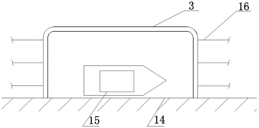 Detonated floating type fence for blocking soluble hazardous chemical leakage of medium- and small-scale docks