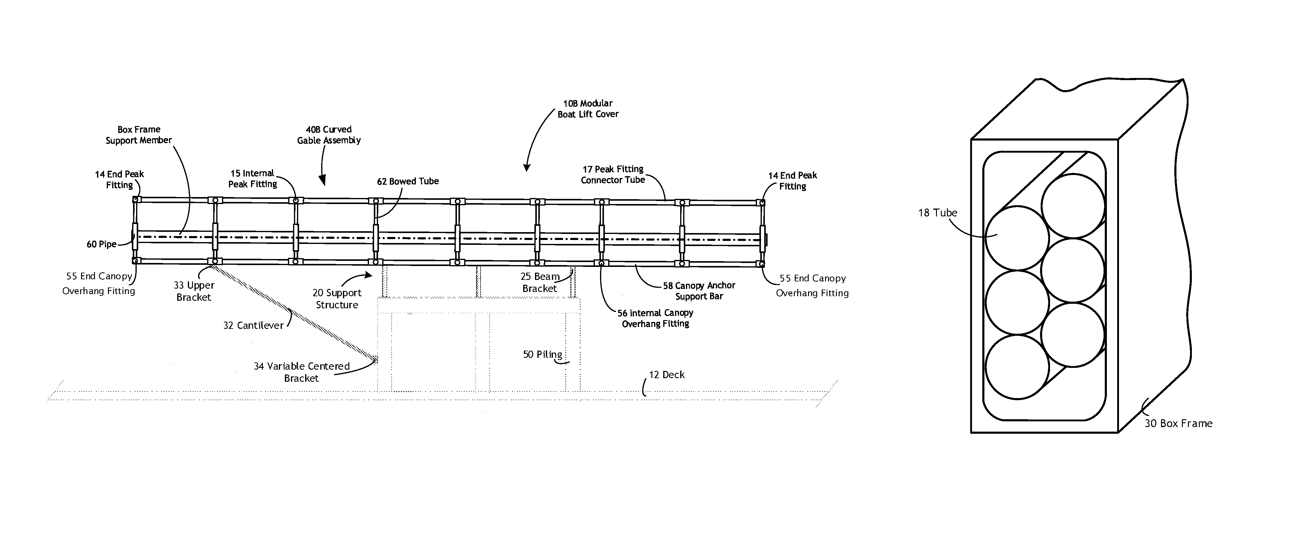 Modular boat lift cover