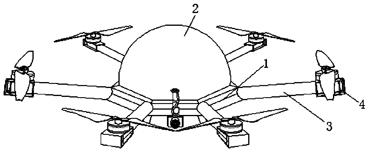 Pesticide spraying unmanned aerial vehicle device capable of avoiding the situation that wings are clamped at branches and cannot escape from the branches