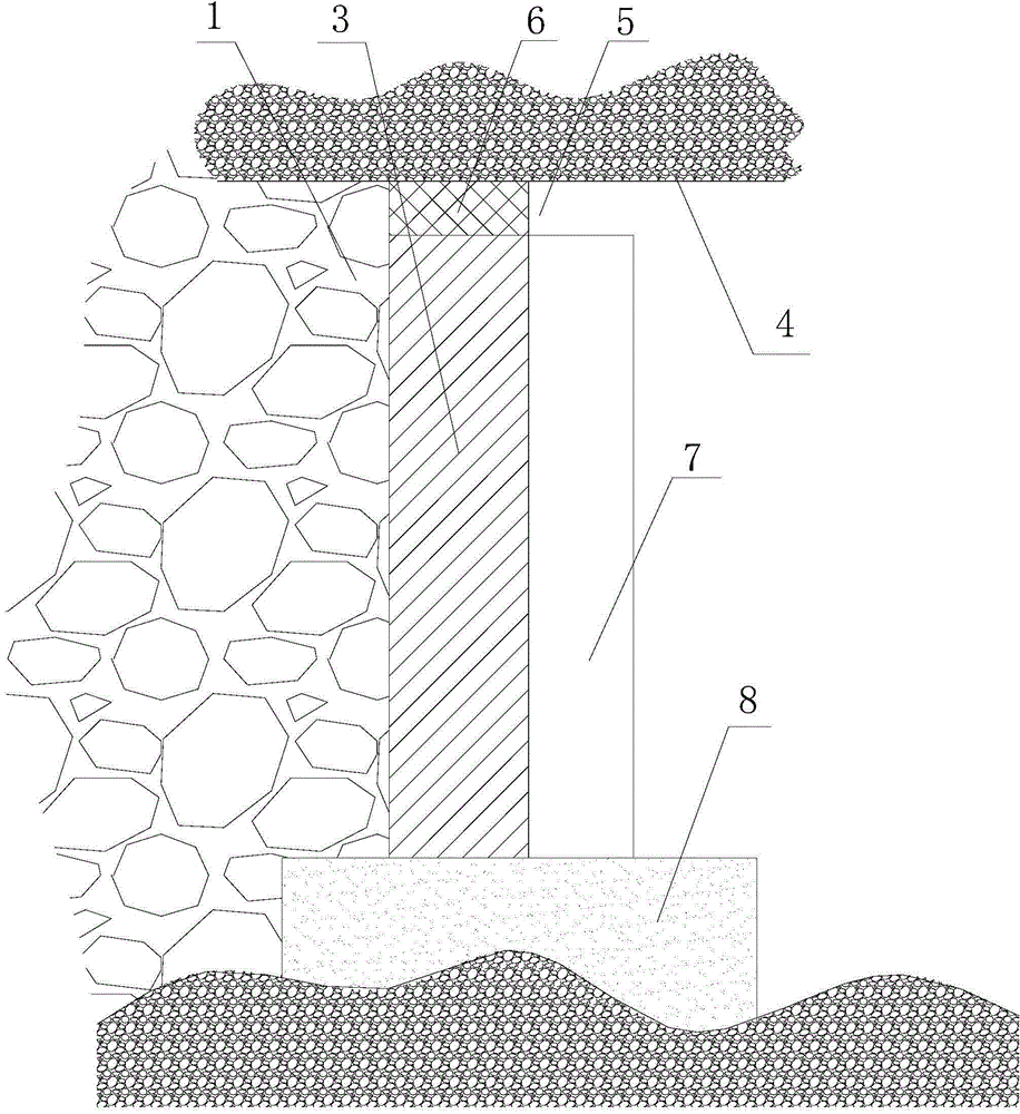 Construction method of lane filling retained roadway