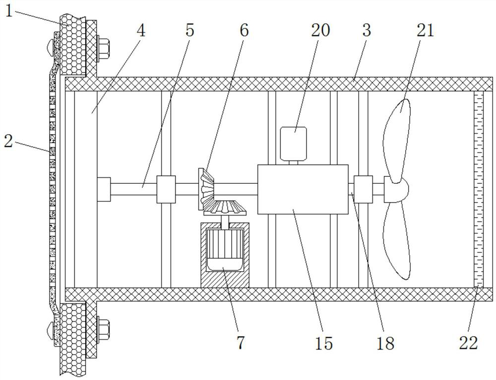 A kind of cooling device for computer case based on rotating centrifugal force