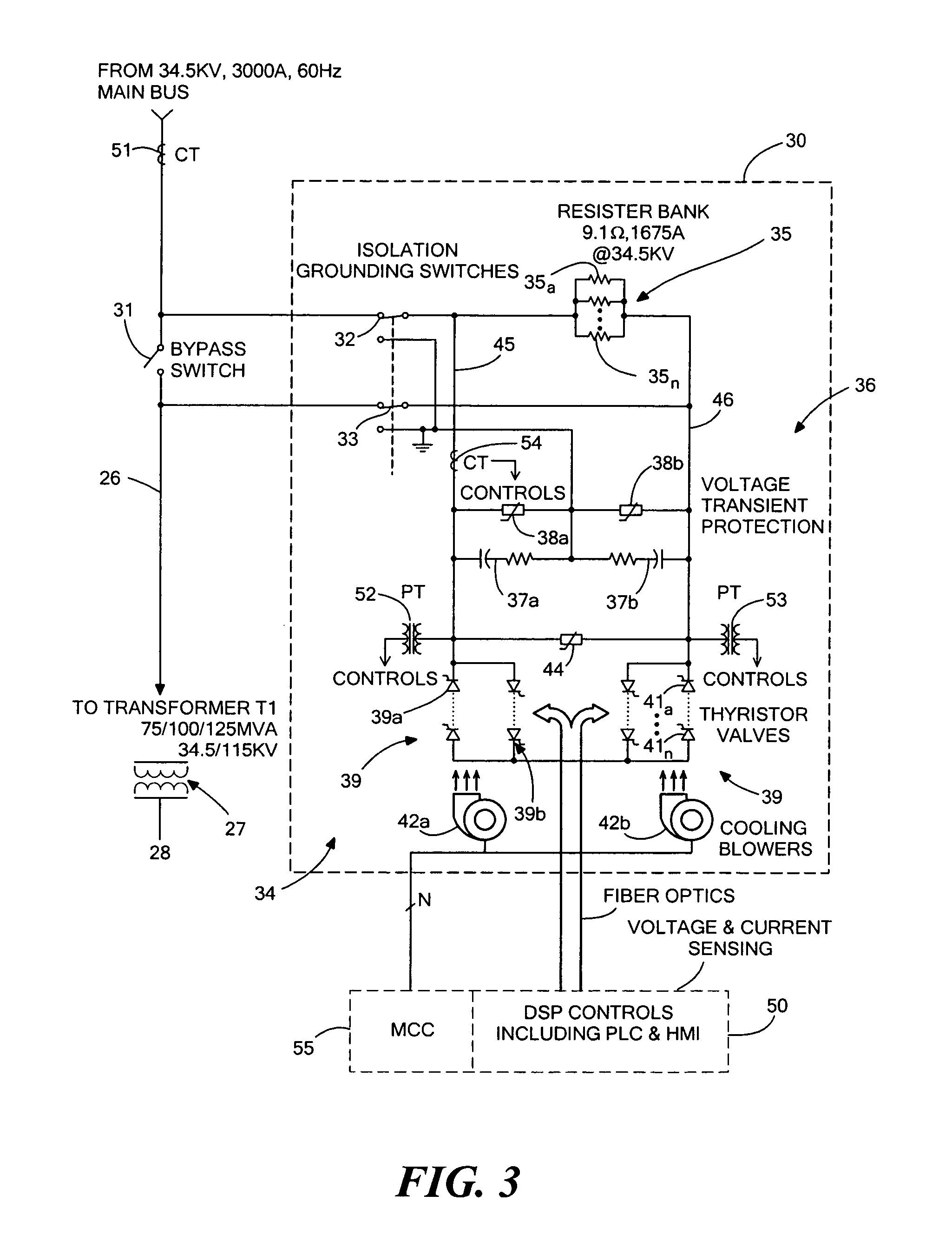 Device, system, and method for providing a low-voltage fault ride-through for a wind generator farm
