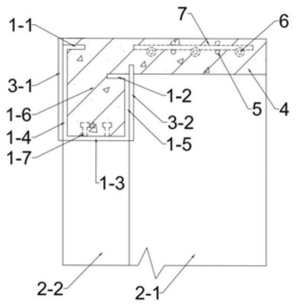 Steel-concrete composite beam and concrete filled steel tubular column joint and construction method