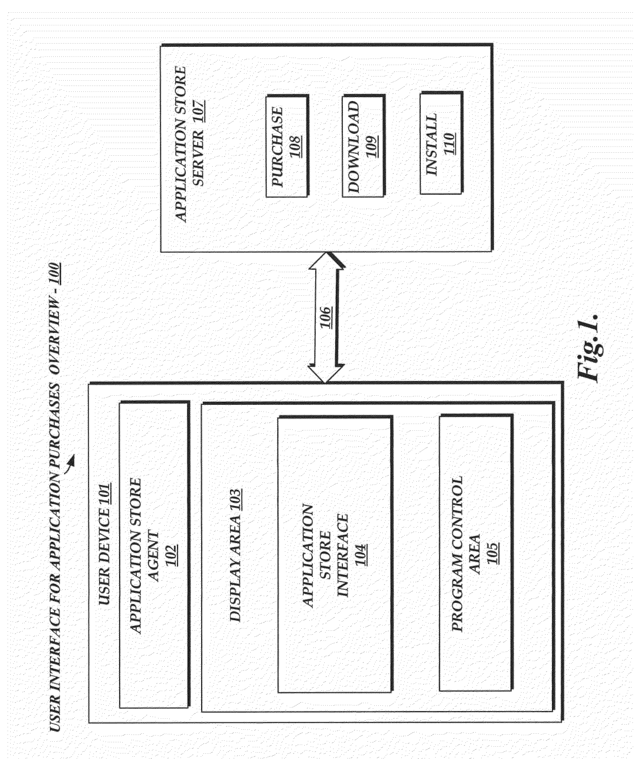 User interface for application transfers