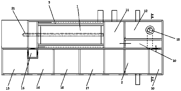 Sewage treatment process and treatment device combining electroflotation and electric flocculation