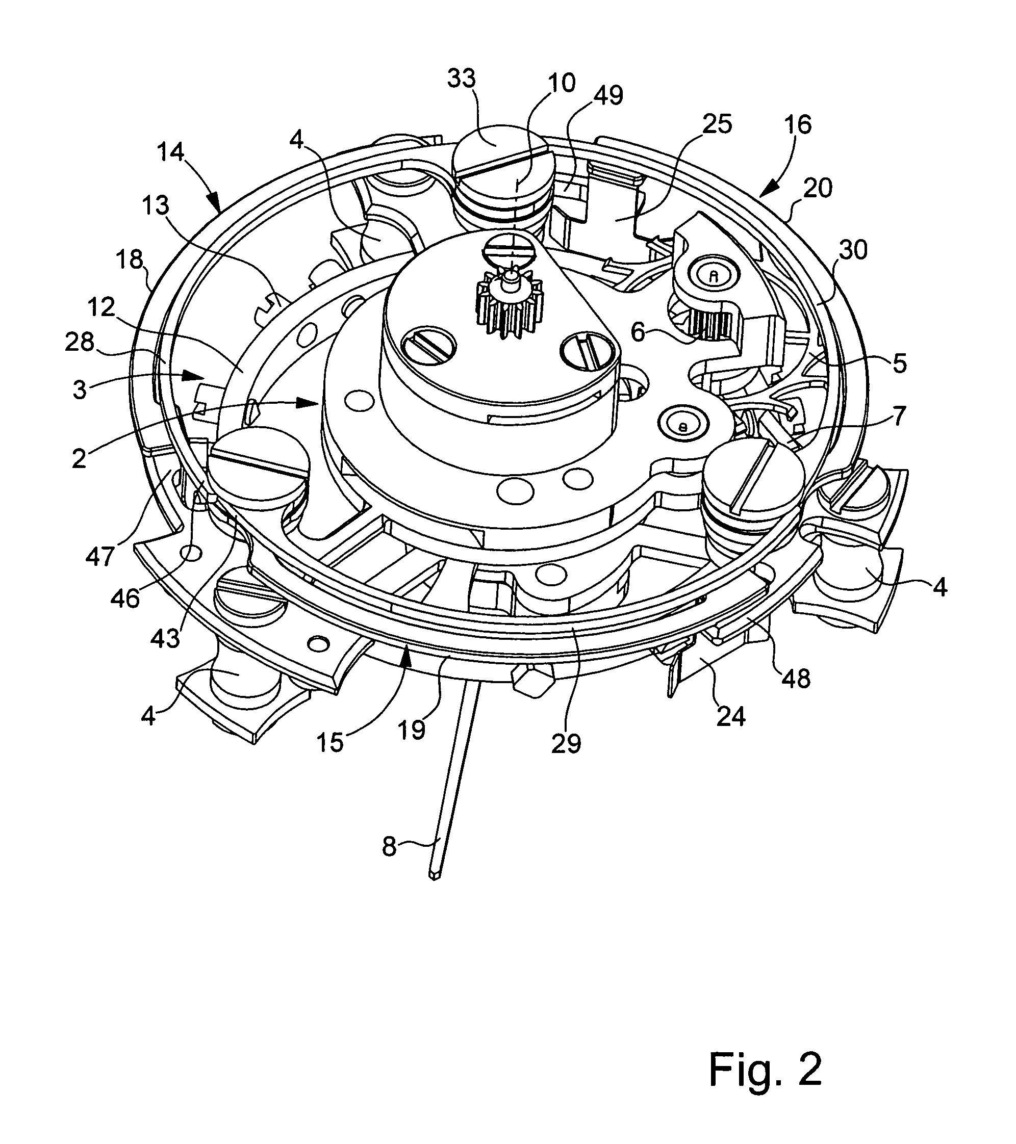 Device for stopping the balance during the time-setting of a tourbillon watch