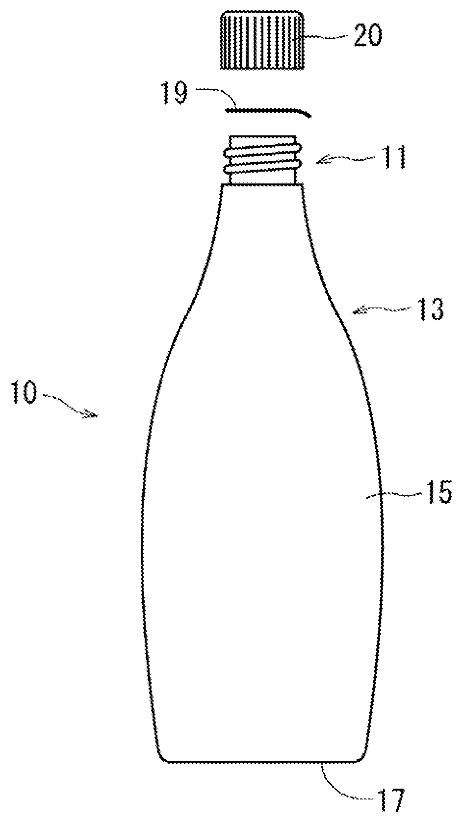 Container in which inner surface is formed from olefin resin layer