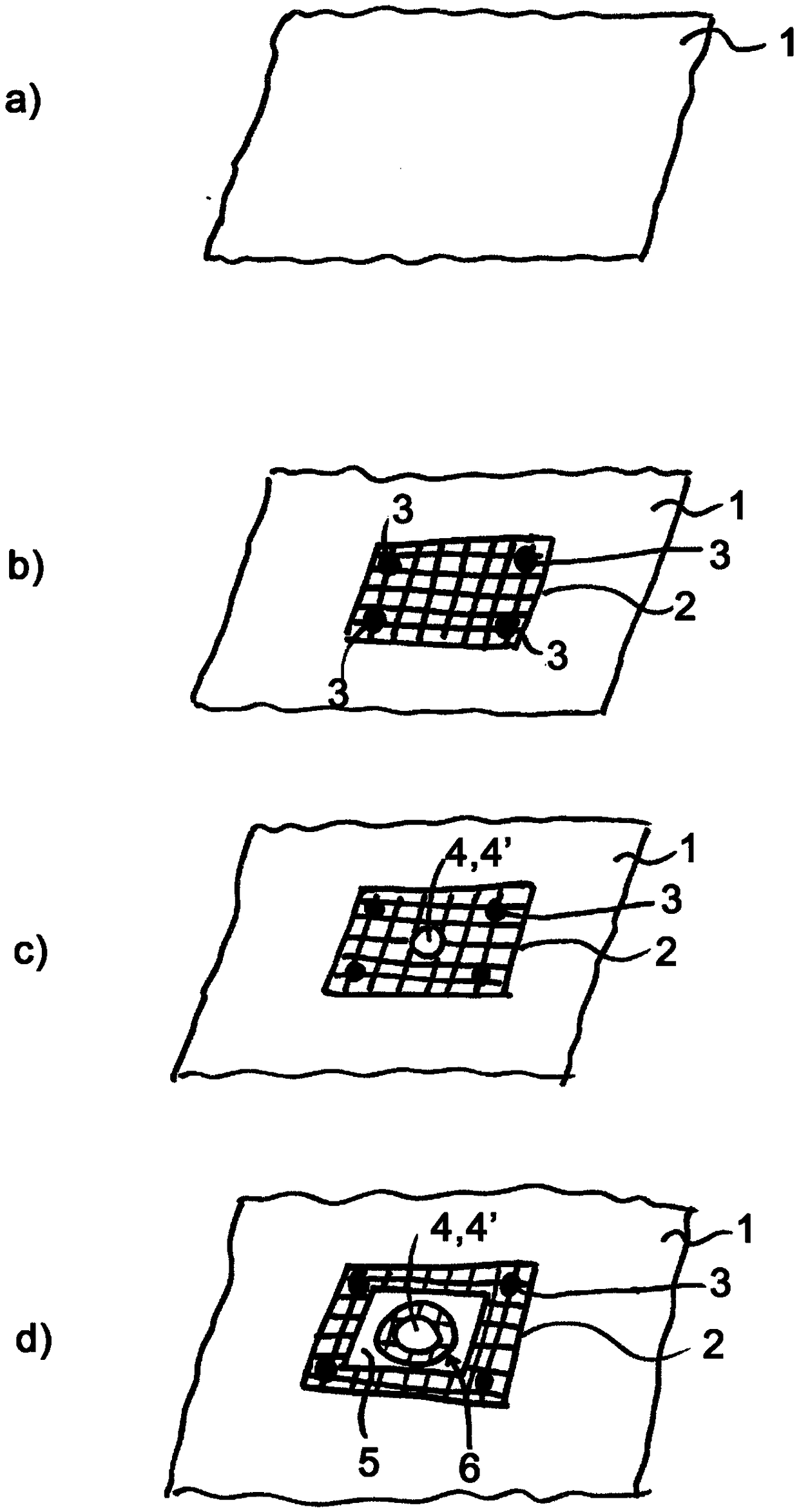 Method for integrally connecting retaining plate to wall of vacuum-cleaner filter bag, and vacuum-cleaner filter bag