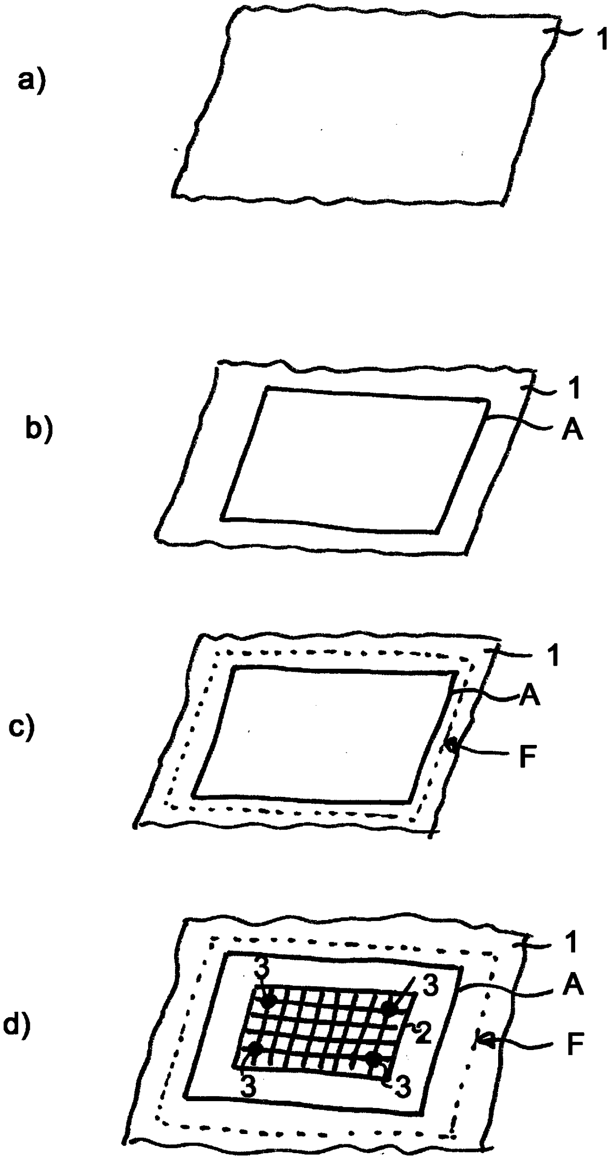 Method for integrally connecting retaining plate to wall of vacuum-cleaner filter bag, and vacuum-cleaner filter bag