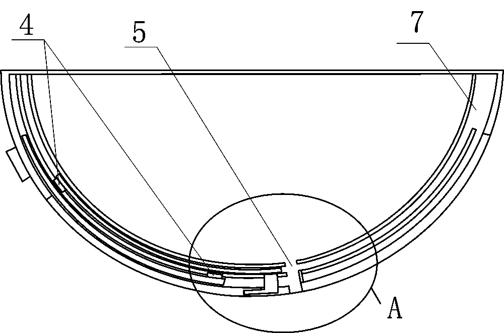 Sliding door electric control device with openings