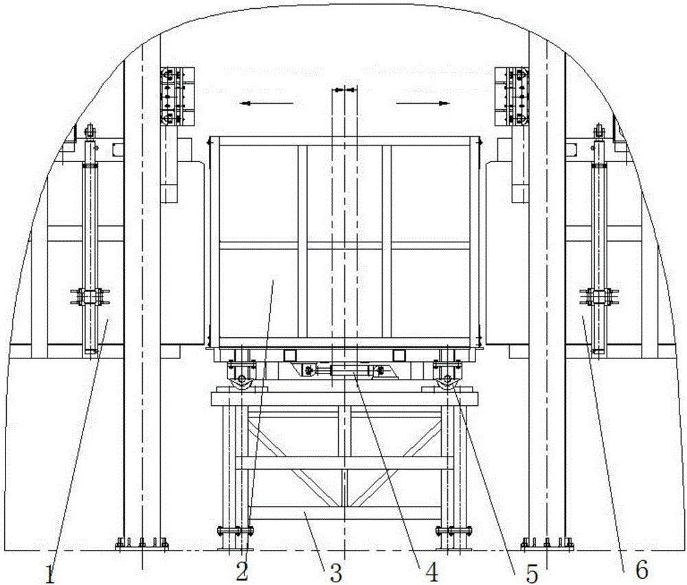 Transversely-moving vertical garbage compression device for storage bin