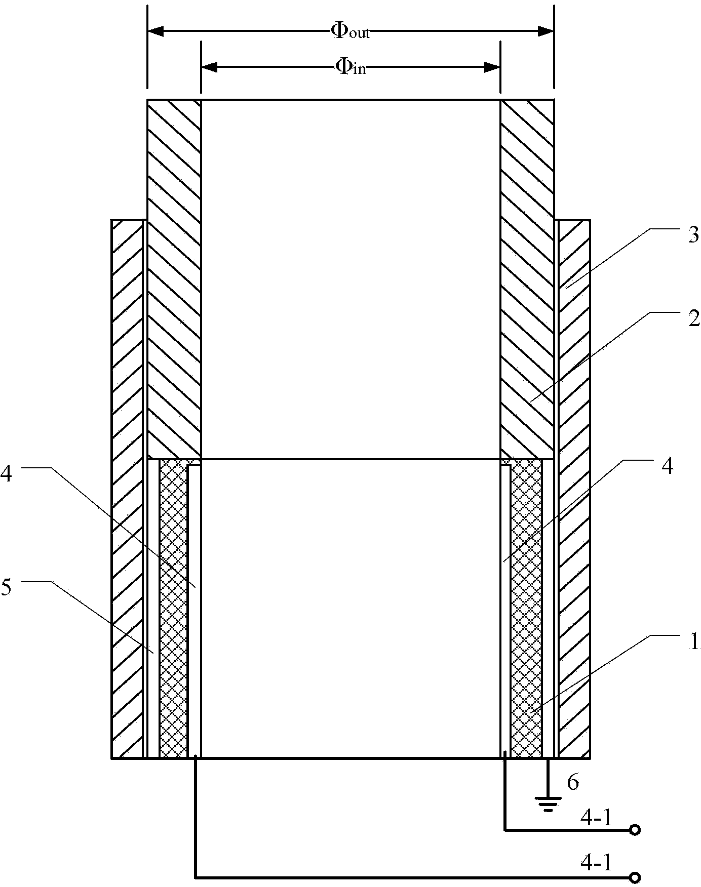 Cylindrical sample preparation device for measuring moisture content of green sand through capacitance method and method for measuring moisture content of green sand