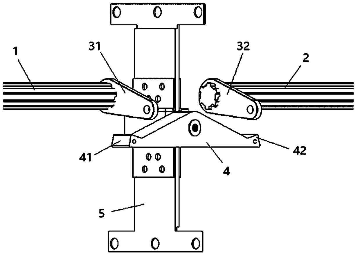 Two-switch rigid interlocking mechanism