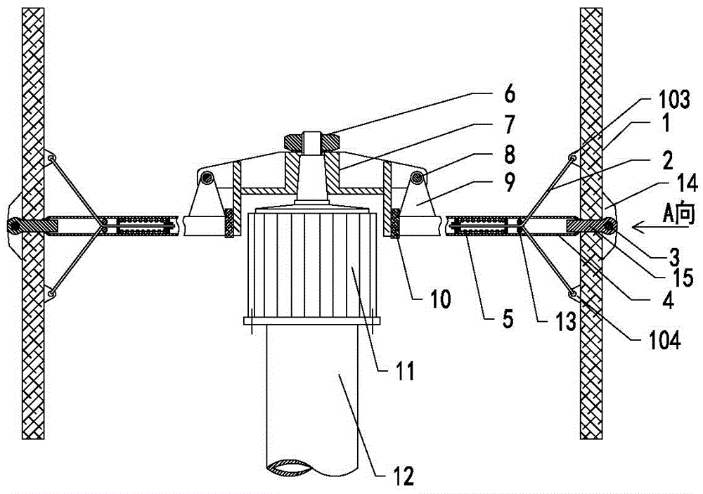 A vertical-axis wind power generator set with spread wings and double swing blades