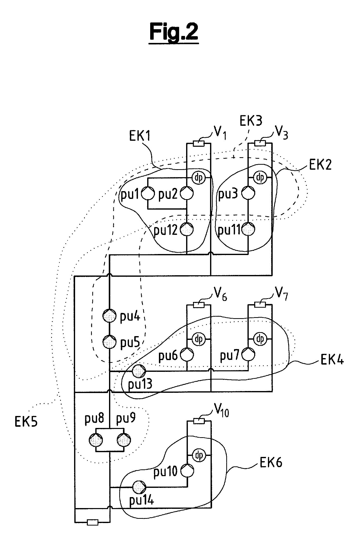 Method for optimizing the energy of pumps