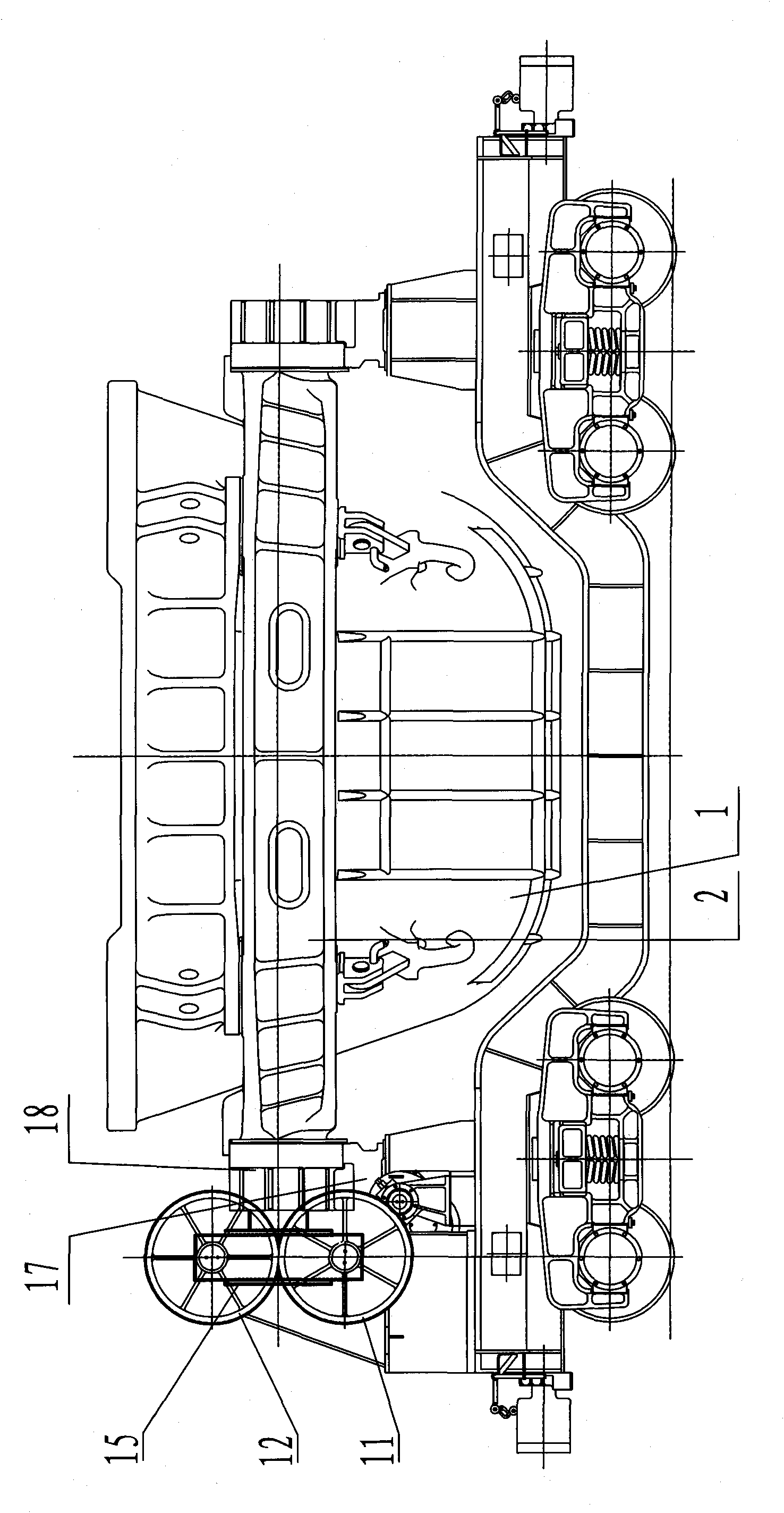 Motor-driven tipping device of slag pot car and working procedure thereof