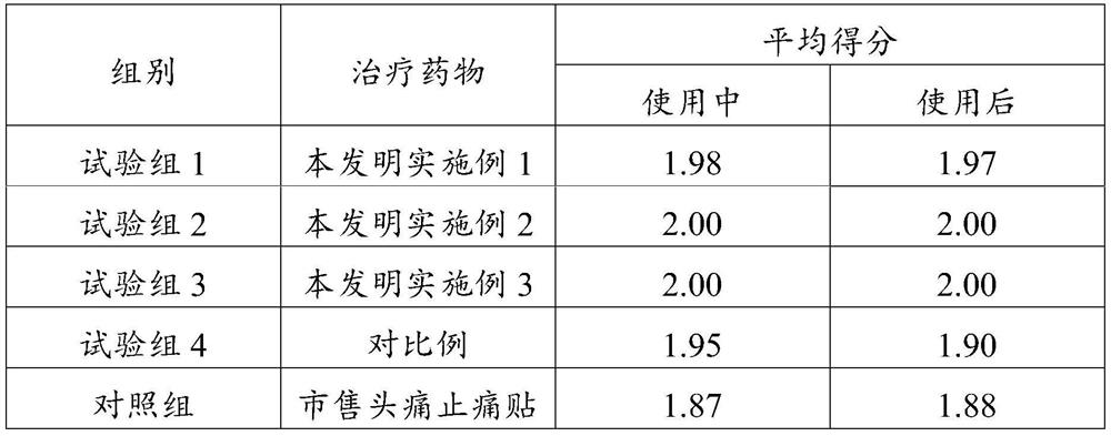 Headache pain relief patch and preparation method thereof