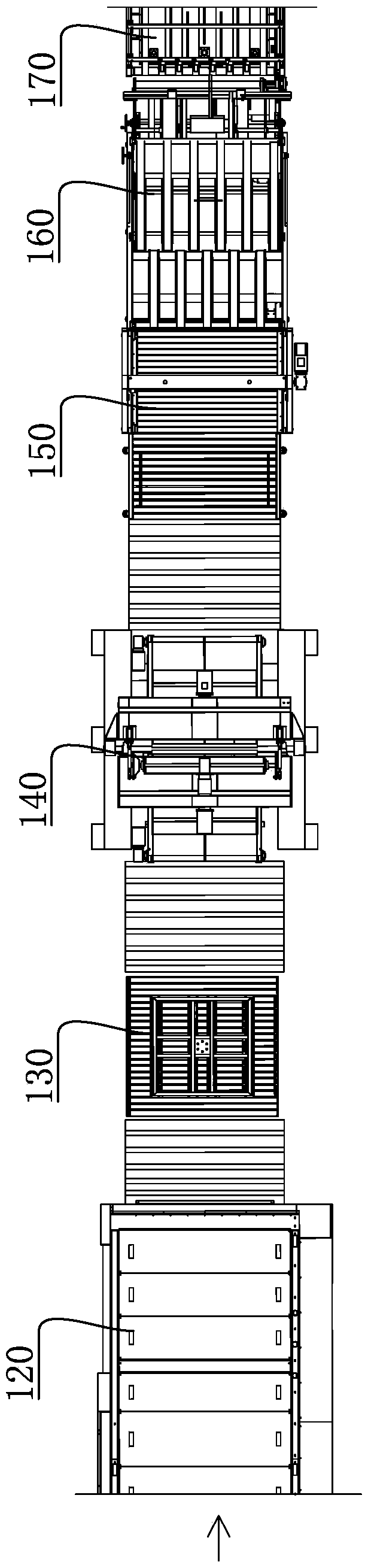 Corrugated box linkage production method and production line