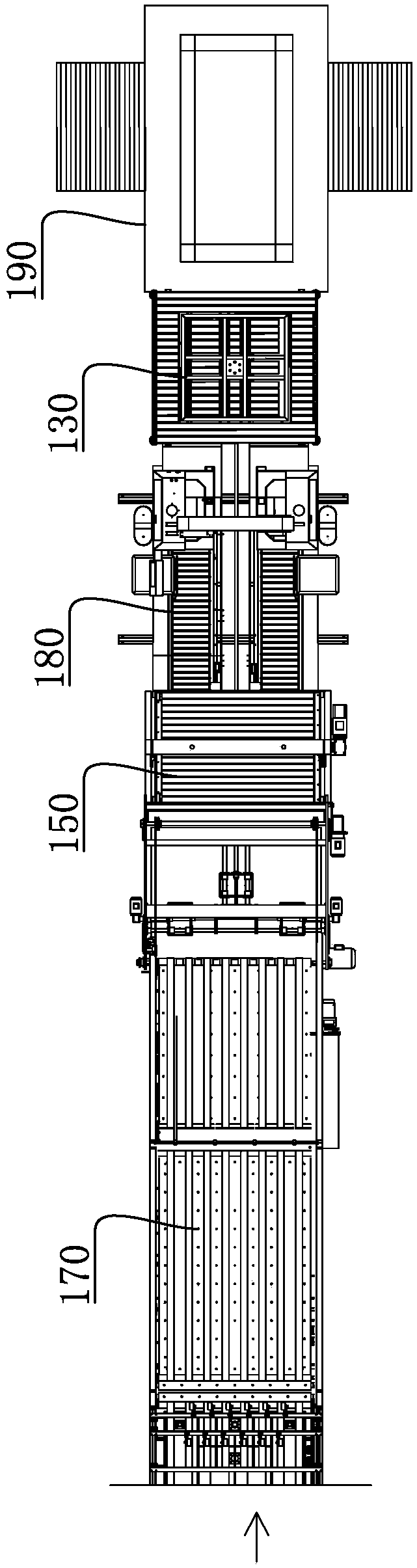 Corrugated box linkage production method and production line