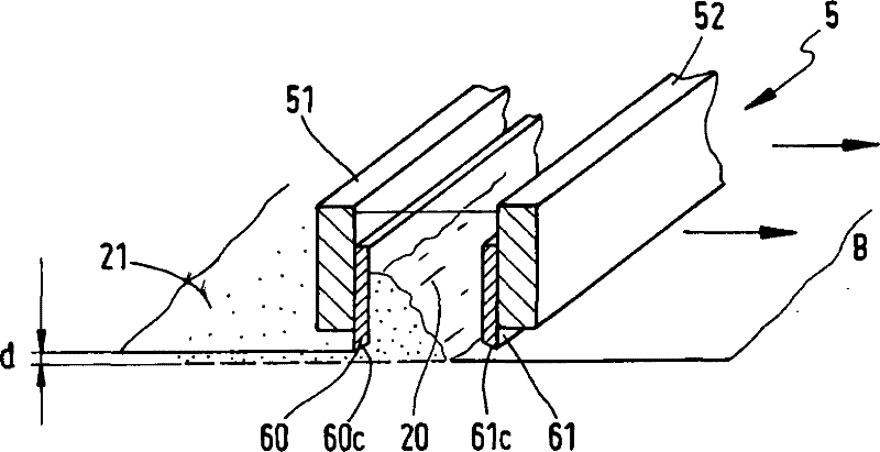 Device and method for the layered production of a three-dimensional object from a powdered constituent
