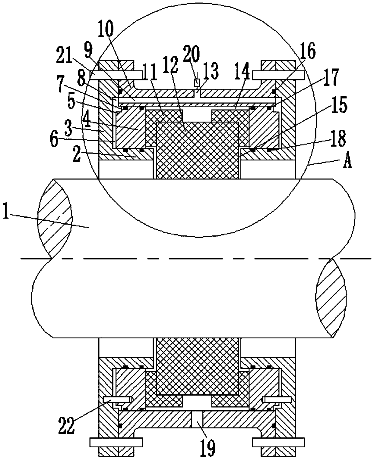 An adjustable pressure double-sided compression sealing device